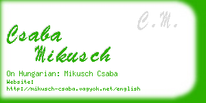 csaba mikusch business card